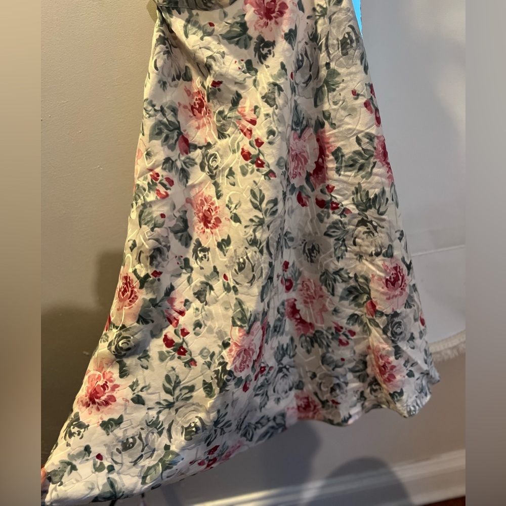 Maggy London Vintage Floral Slip Skirt, Size S